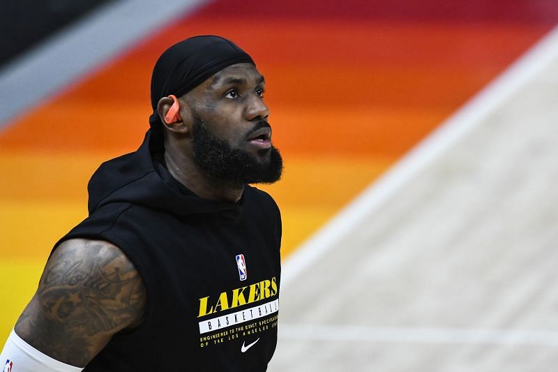 LeBron James at the Vivint Arena in Salt Lake City