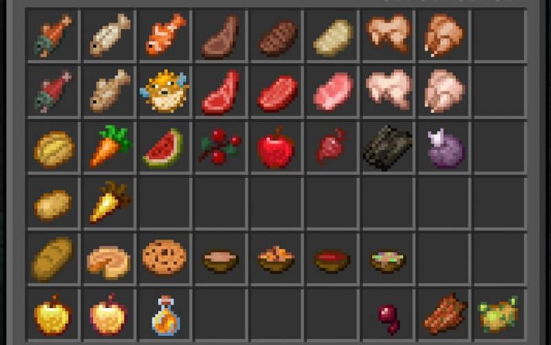 minecraft food list