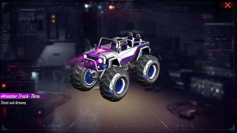 The Monster Truck - Thrash Metallic is available as a reward in the new event (Image via Free Fire)