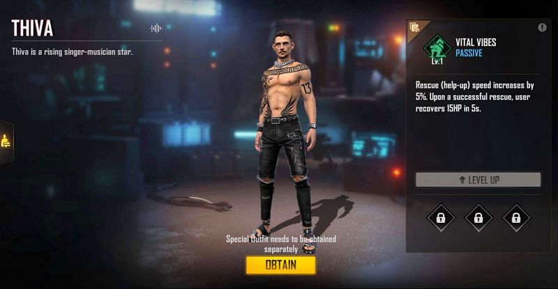 Thiva is the login reward on 28 August (Image via Free Fire)