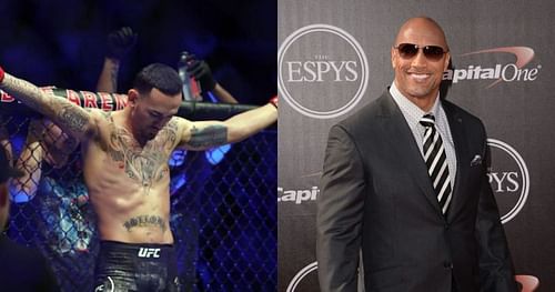 Max Holloway (left) & Dwayne Johnson (right)