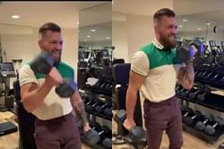 Conor McGregor posts video of himself doing biceps curls amid recovery from UFC 264 broken leg
