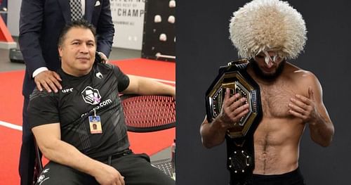 Javier Mendez (left), Khabib Nurmagomedov (right) [Images Courtesy: @akajav on Instagram and @ufc on Twitter]