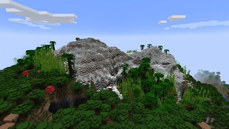 Tall mountains (Image via Minecraft)