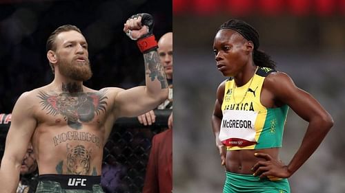 UFC superstar Conor McGregor (left); Track athlete Roneisha McGregor (right)