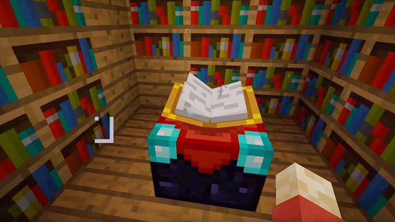 Crafting an Enchanting Table in Minecraft requires materials that may be tough to get for new players (Image via Mojang)