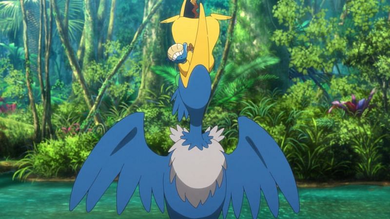 Cramorant as it appears in the anime (Image via The Pokemon Company)