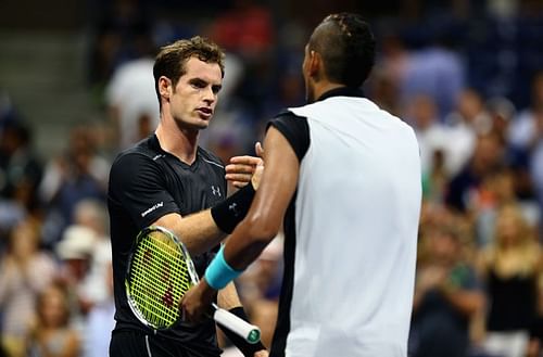 Andy Murray after beating Nick Kyrgios at the 2015 U.S. Open.