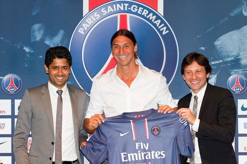 Ibrahimovic being unveiled as a PSG player