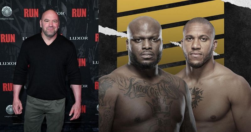 Dana White (left), UFC 265: Lewis vs. Gane poster (right) [Images Courtesy: @danawhite on Instagram and UFC.com]