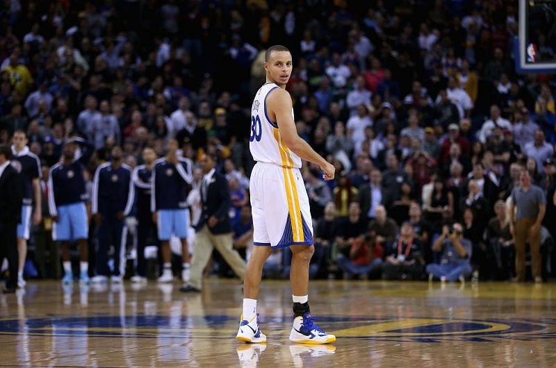 Stephen Curry in his early years with the Golden State Warriors