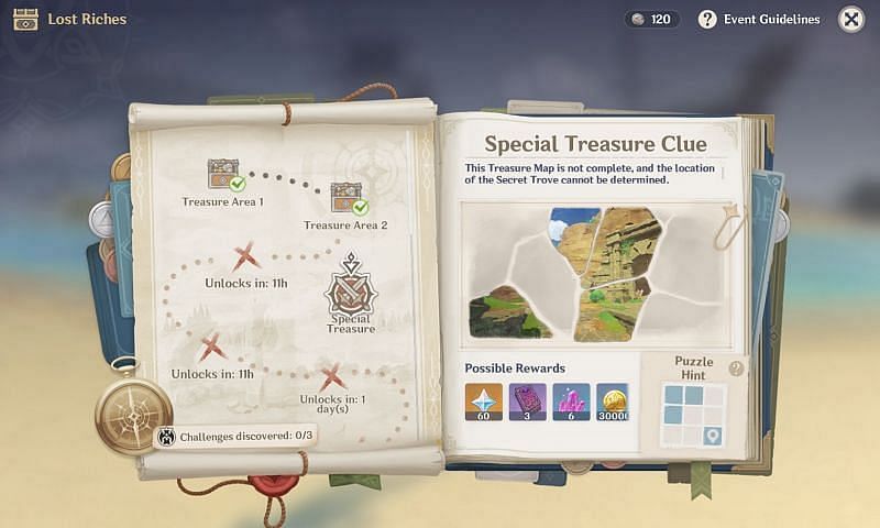 Puzzle hint in Special Treasure Clue in Genshin Impact (Image via Sportskeeda)