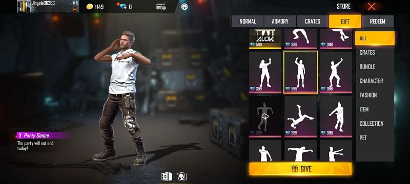 Party Dance emote in Free Fire (Image via ff.garena.com)