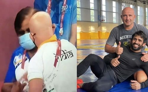 Bajrang Punia's personal coach Shako Bentindis [Image Credits: Bajrang Punia/Instagram]