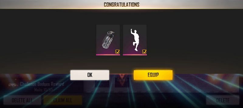 The two rewards for this Free Fire redeem code (Image via Free Fire) Rewards can be redeemed after signing in (Image via Free Fire)