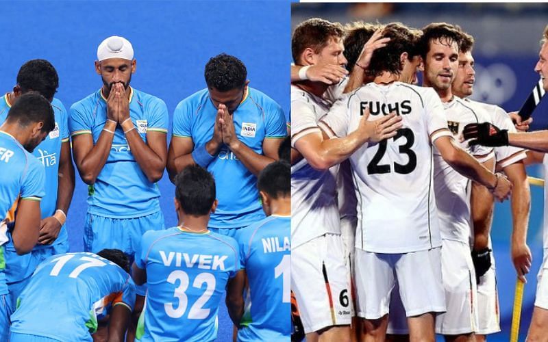 Indian men&#039;s hockey team is set to face Germany in the bronze medal match at the Tokyo Olympics. [Image Credits: Hockey India/Twitter, DHB Hockey/Twitter]