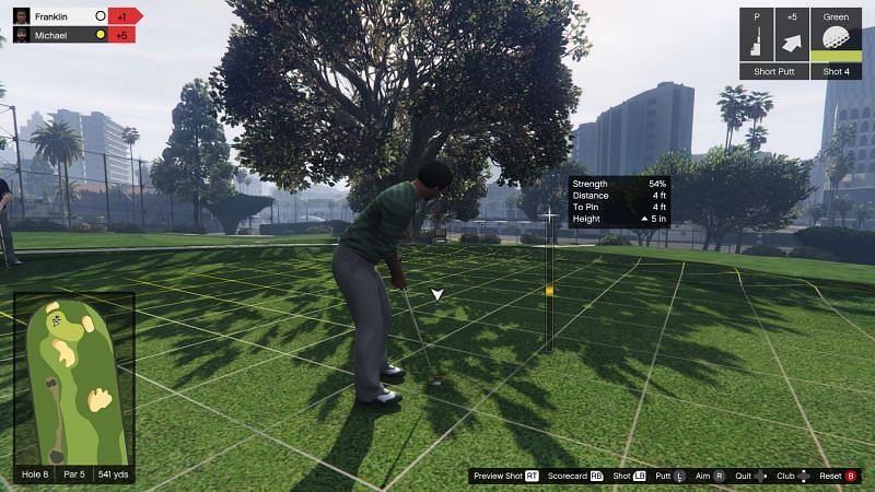 Golf in GTA 5 (Image via Rockstar Games)