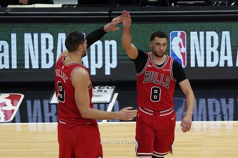 Zach LaVine and Nikola Vucevic with the Chicago Bulls [Source: Chicago Sun-Times]