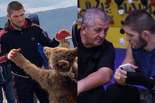 Khabib Nurmagomedov on his father's words about wrestling a bear [Image credits: @khabib_nurmagomedov via Instagram]