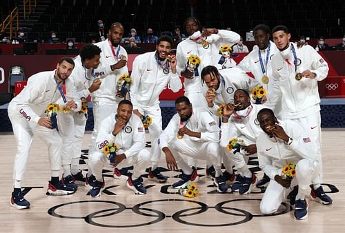 Olympics 2021 Men's Basketball Medal Ceremony: Day 15