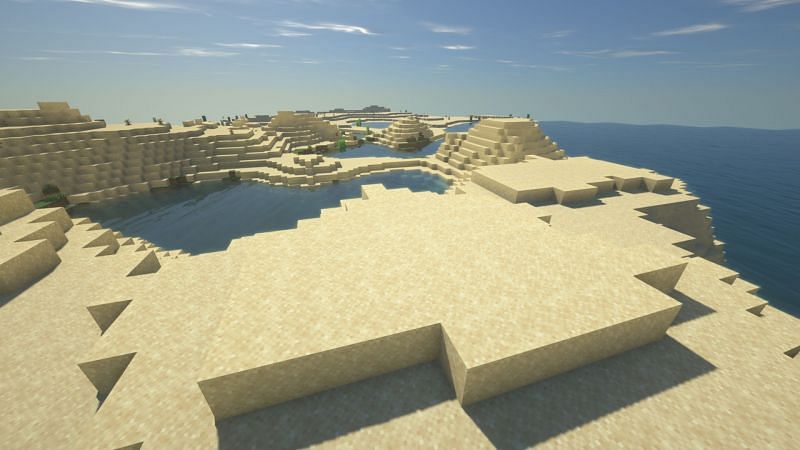 Beach in the game (Image via Minecraft)