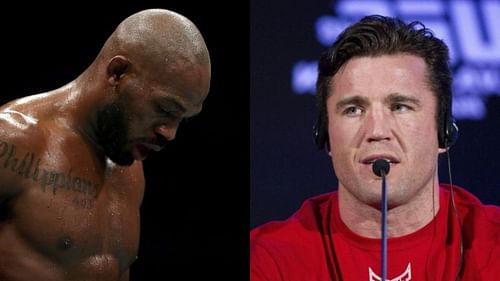 Jon Jones (left) and Chael Sonnen (right)