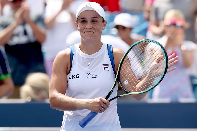 Ashleigh Barty in action at the Western & Southern Open