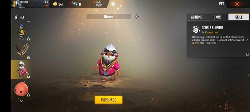 Ottero gives out EP after using a medkit or treatment gun (Image via Garena Free Fire)