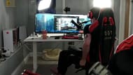 PewDiePie flaunts his massive display setup (Image via PewDiePie on YouTube)