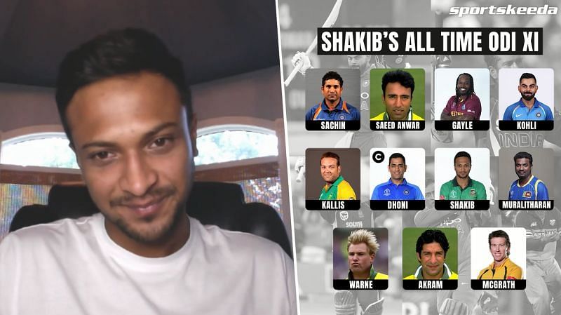 Bangladesh all-rounder Shakib Al Hasan has picked his all-time ODI XI