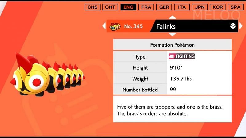 Falinks as it appears in Pokemon Sword and Shield (Image via The Pokemon Company)