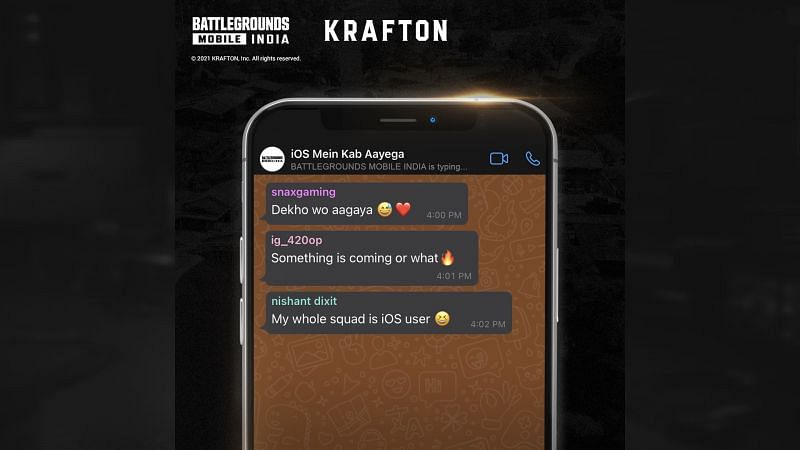 Krafton has released yet another social media post, teasing the release of BGMI on iOS (Image via BGMI)