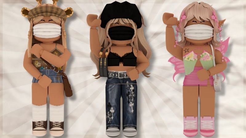 Some outfits using the Y2K line in Roblox. (Image via Roblox Corporation)