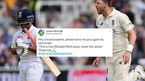"Alexa, how to play a careless shot? - ask Rishabh Pant" - Fans slam Indian wicketkeeper-batsman for yet another failure in England