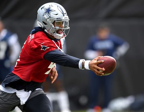 Dak Prescott at the Dallas Cowboys Training Camp