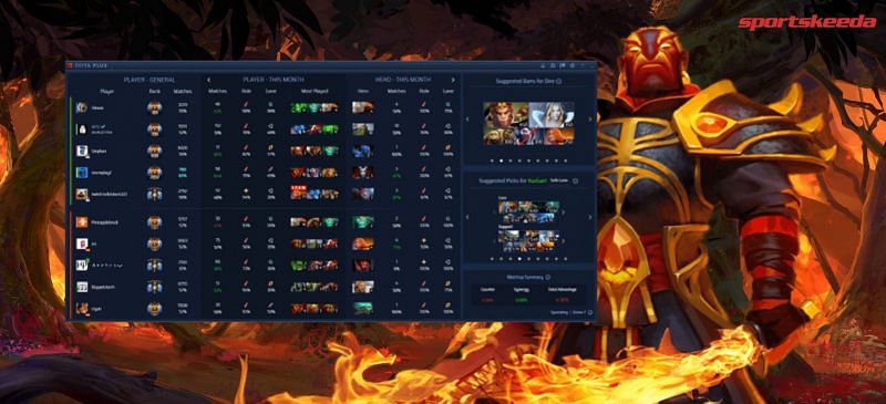The League of Legends in-game UI presents information about player