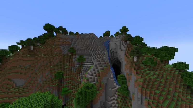 The new stony peaks Minecraft mountain biome