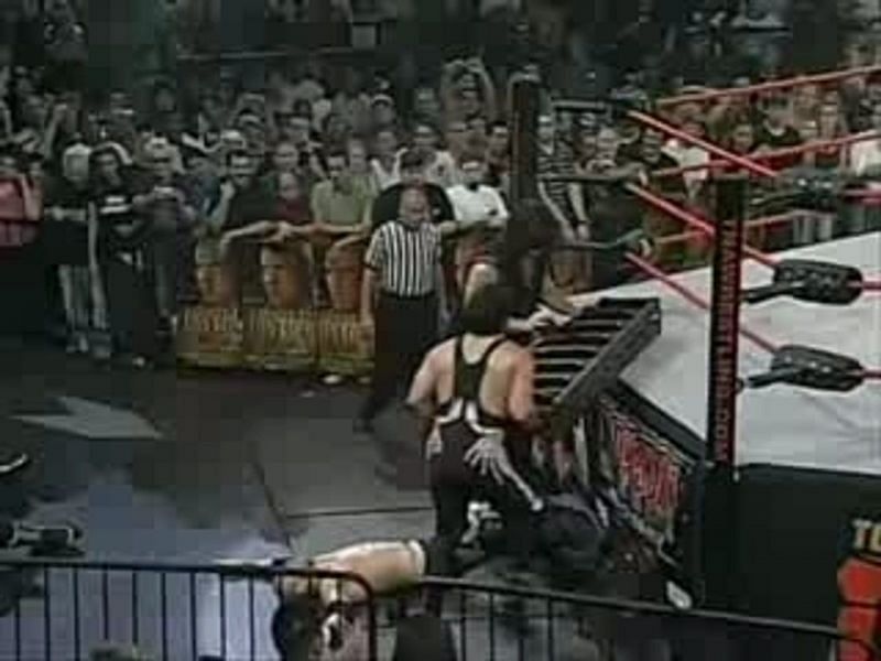 Sting only competed in a tag team ladder match