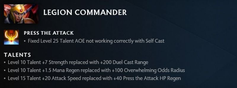 Legion Commander changes in 7.30 (Image via Valve)