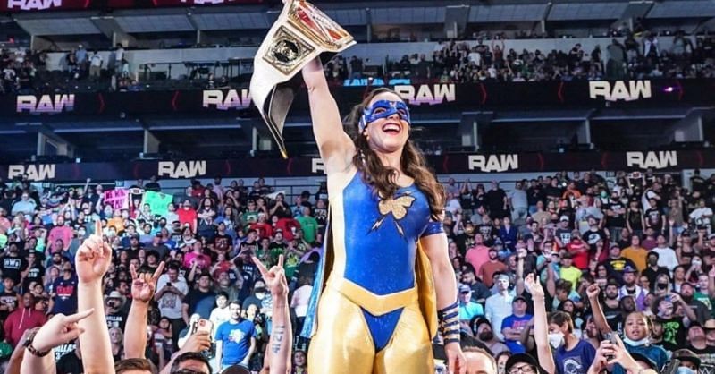 Nikki A.S.H. after winning the RAW Women&#039;s Championship