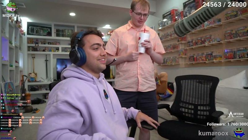 CallMeCarson on Mizkif&#039;s Twitch streams (Image via Twitch Daily Moments/YouTube)