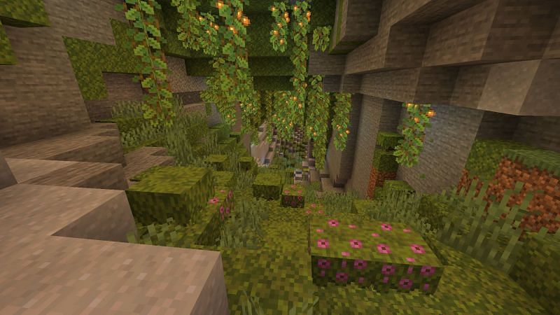 Lush caves biome (Image via Minecraft)
