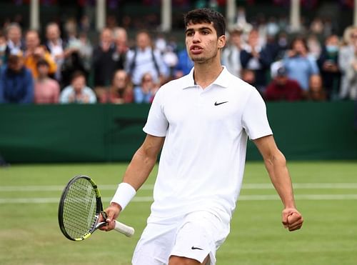 Carlos Alcaraz at Wimbledon 2021