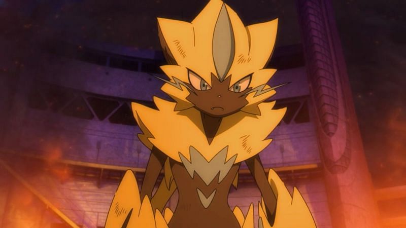 Zeraora as it appears in the movie (Image via The Pokemon Company)