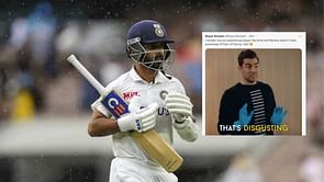 "Purge him out! Last match of his career!" - Fans on Twitter slam Ajinkya Rahane as India collapse in Headingley