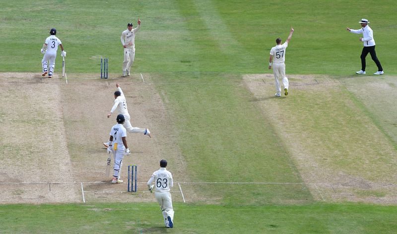 A cricket match in progress