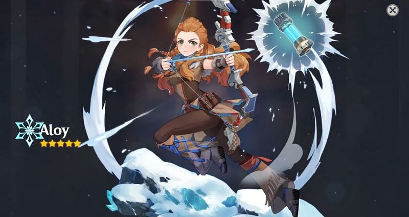 A fanmade mockup of the new 5-star character Aloy (Image via Genshin Impact/Mighty Games )