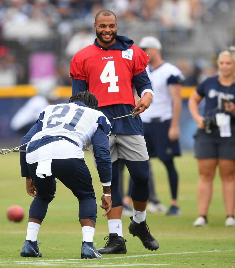 Dallas Cowboys Training Camp stars Ezekiel Elliot and Dak Prescott