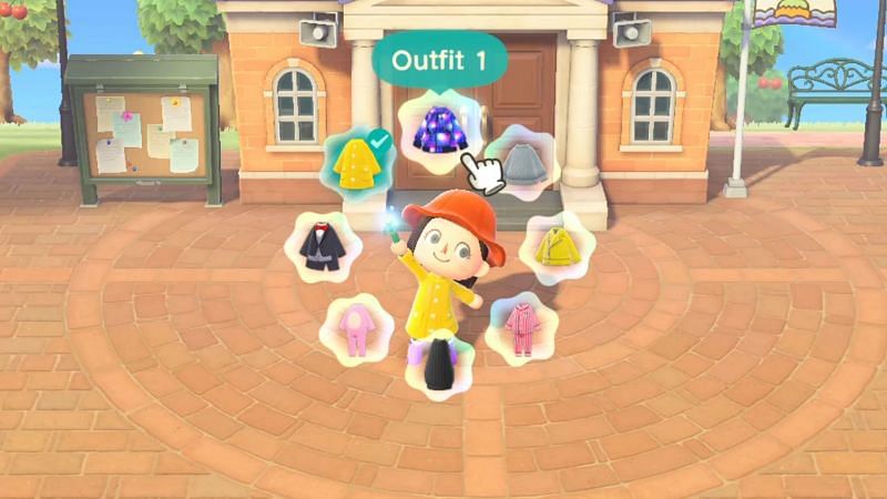 The bug wand brings up a menu of pre-set outfits that players can choose from. Image via Nintendo