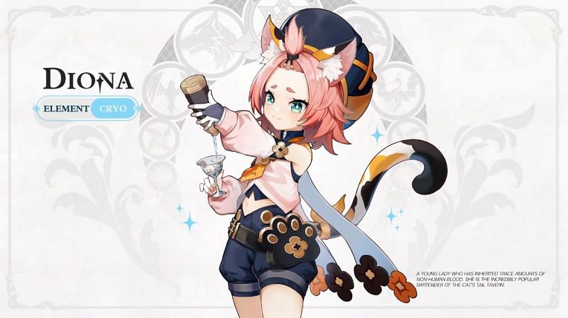 Diona, a 4-Star bow-wielder (Image via Genshin Impact)